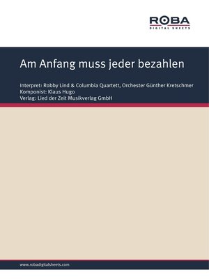 cover image of Am Anfang muss jeder bezahlen
